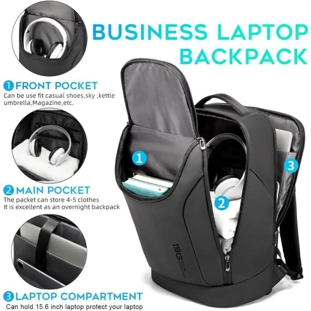 🆕BANGE Business Commute Backpack Waterproof fit 15.6 Inch backpack,Travel Bag